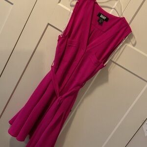 DKNY Fuchsia Sleeveless Dress